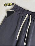 Style Women Gray Jogging Baggy Sweatpants Women High Waist Straight Casual Fashion Cylinder Lady Elastic Trousers