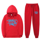 Popular Letter Gothic Print Hoodies Sweatpants Men Y2K New Street Hip Hop Fashion Sports Suit Unisex Casual Loose