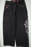 Jeans Harajuku Hip Hop Gothic Embroidery Oversized Baggy Jeans Men Street Fashion Hot Pants Unisex Casual Joker Jeans