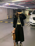 Short Baseball Jacket Coat 2023 New Korean Autumn and Winter Casual Black Jacket Top Female Cardigan Zipper