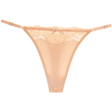 Thong Trousers Low-Waist Hot Lace Perspective Without Trace Elastic Cotton Seduction Hollow Adjustable