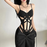 Winter New Women's Solid Color Sexy Sling Straight Body