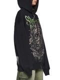 Embroidered Hoodie Hoodie Female Dark Letter Heavy Metal Style To Make Old Texture Zipper