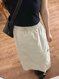 Pocket Work Dress Summer High-Waist A Word Casual Design Feeling Of Medium And Long