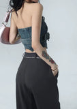 Crop Denim Tube