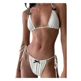 Zingj New Summer Sexy Bikini Swimsuit Bow Tie Tie Biniki Swimsuit
