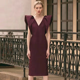 2022 New Summer Women V Neck Bandage Dress Sexy Backless Sleeveless Midi Club Celebrity Evening Party Dresses