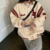 Coat American Baseball Bomber Jacket Loose Retro Men Women Couples Tops Harajuku Plus Size Jackets