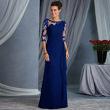 Long Lace Round Neck Half Basic Model Sleeve Dress Wedding