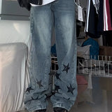 Vintage Denim Star Patch Boyfriend JeansOutfit