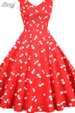 Summer Dress Women Sweet Peter pan Collar Vintage Elegant Music Note Print Slim Sleeveless Party Dresses