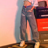 Women's Jeans Y2K Streetwear Denim Pants High Waist Retro Vintage Straight Jeans Trousers Mom Boyfriends