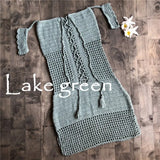 Queens Women Solid Sleeveless Beach Sexy Strapless Hollow Out Hand Weaving Bohemian Mini Dress Ladies Boho