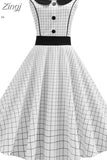 Polka Dot Printed Vintage Dress Women Summer Y2K Retro 50s 60s Pin Up Rockabilly Party Dress Robe