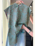 Chinese Chinese Style Young Style Buckle Improved Tang Shirt Jacket Woman 2025 Summer New Top