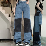 Patchwork Denim Boyfriend JeansOutfit