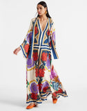 Summer Printed Seven-Sleeve Collared