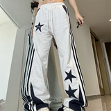 Vintage Star Print Sweatpants-Outfit