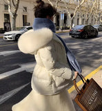 New Large Real Fox Fur Hooded Winter Puffer Feather Jacket Women Warm 90% White Duck Down Coat Waterproof