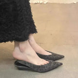 Temperament Sharp Slope And Head Sandals Woman 2025 New Summer Gentle Fairy Wind After The Empty Mule Single