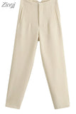 Women Pants High waist Pants Black White Pink Casual Trousers Woman Summer Fashion Trouser Funky Streetwear