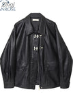 Autumn Winter New PU Leather Jacket Women's Vintage Black Motorcycle Coat Female Korean Casual Loose Streetwear