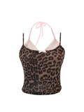 Women's Lace Patchwork Camisole Crop Top Vintage Y2k Summer Fashion Streetwear Tank Top Female Sexy Sleeveless Off Shoulder