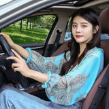Arm Cover Summer Chiffon Shawl Driving Sleeves Sun Protection Shawl Wrap Scarf Beach Cuff Shoulder Raglan