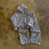 And Winter New Jacket Set Loose Street Fashion Leopard Print Retro Style Men And Women