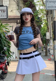 Skirt For Women Summer High-waisted Skinny Pleated Skirt Sexy Mini