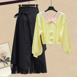 Women Summer Sets Mesh Patchwork Slash Neck Tops + Asymmetric Skirt 2 Piece Sets Female Party Suits Elegant Casual Two Piece