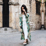 Summer Women Tunic Pareo Beach Dress Green Long Kaftan Printed Swimwear Sexy Beach Cover Up Sarong Robe De Plage