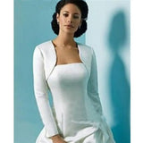 Long Sleeve Wedding Jacket Wraps Bolero Satin Women Cheap wedding cape Bridal Wrap Shrug Custom