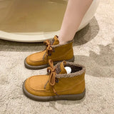 Fur New Women Ankle Snow Boots Comfortable Thick Plush Keep Warm Sneakers Ladies Flock Platform Cotton Shoes Botas