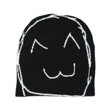 Halloween Tweed Pattern Knitted Hat Comfortable Warm Personality Hm Hop Halloween Gift