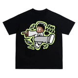 Hip Hop Letter Print T Shirt Cartoon Print Oversized Tops Women New Harajuku Fashion Casual All Match Loose Tops