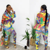Piece Sets African Sets For Women New African Print Elastic Bazin Baggy Pants Rock Style Dashiki Sleeve Famous Suit