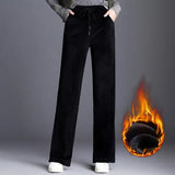 Winter warm thick women long velvet pants,England loose casual staight wide leg velour pants,clothes velvet