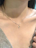 Star Pendant Asymmetric Design Necklace-Outfit