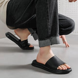 Zingj Men Wear Slippers Summer One-Drag Soft Sole Outdoor Beach Sandals Breathable Casual Slippers