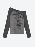 One Shoulder Drawstring