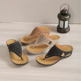 Cool Slippers Women 2025 Summer New Large-Size Hollow Metal Thick Bottom Cold Slippers