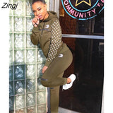 Summer Print 2 Two Piece Sets Tracksuit Womens Matching Sets 2022 Long Sleeve Hoodies And Sweatpants Female Pants