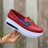 2025 New Pine Cream Bottom Round Head Solid Single Shoes Light Mouth Pedal Thick Sole Single Shoe