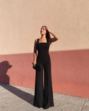 Jumpsuits Rompers 2023 Women Holiday Casual Overalls Ladies Solid Color Bodysuit Wide Leg Loose Long Pants