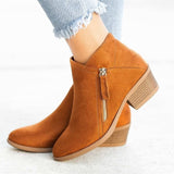 Short-Box Martin Boots 2025 Autumn And Winter New Zipper Flat Bottom Leisure Snow Boots Cotton Boots Thick Bottom