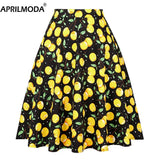 Summer Midi Skirt Runway Vintage Rockabilly Sundress Red Womens Sexy Pinup 50S Cotton Polka Dot Pattern Skater