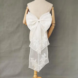 Seperate Ivory Organza Bow Appliques Wedding Dress Knots White Removeable Bride Dresses Knots With