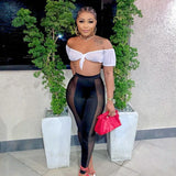 Mesh Leggings Push Up Women Sport Woman Tights Female Clothing High Waist Goth Pants Active Scrunch