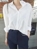 Lady Blouses Shirts Women Fashion Casual Tops Female Long Sleeve OL Style Shirt Simple